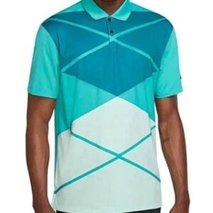 Brand New Nike Men's Dri-FIT Vapor Argyle Print Golf Polo Shirt - Mens Large